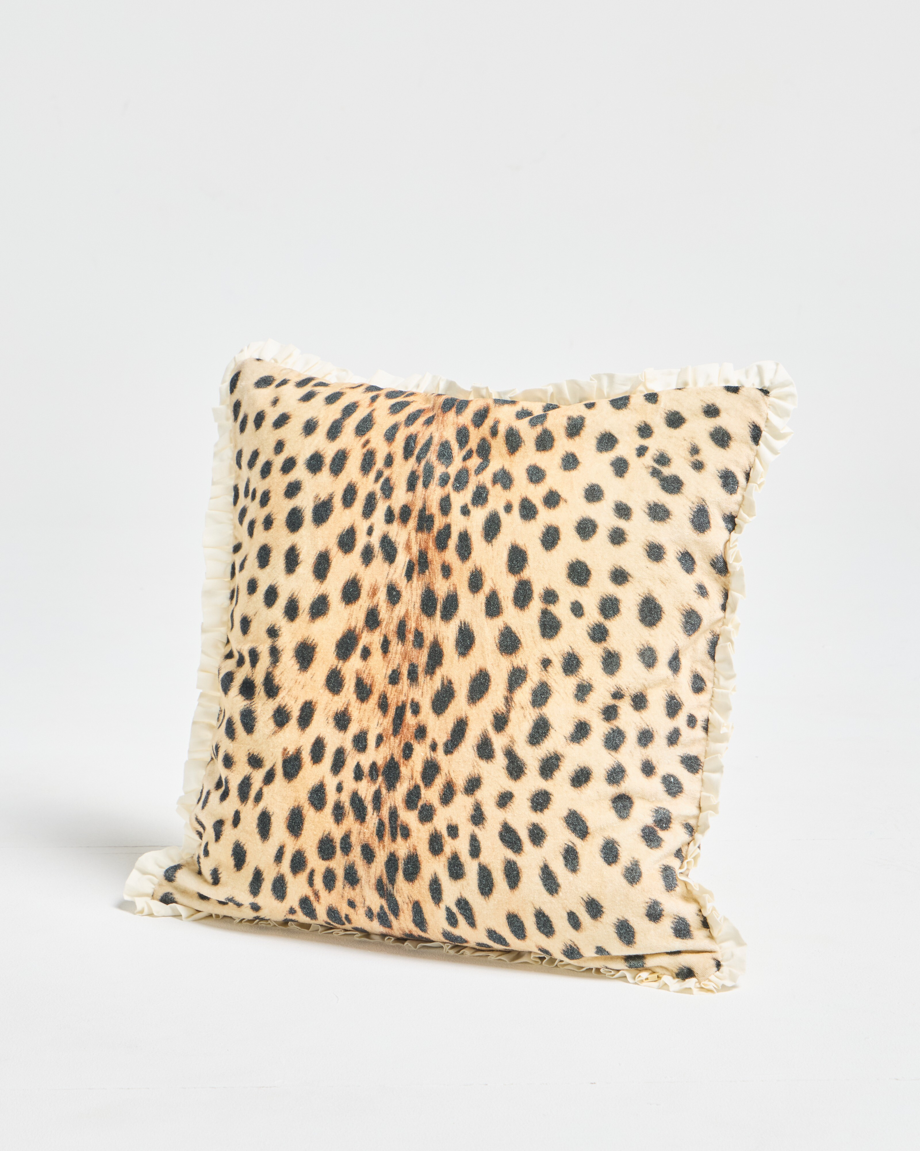 Cheetah Spot Square Cotton Cushion Cover 45x45cm | Oliver Bonas (Global)