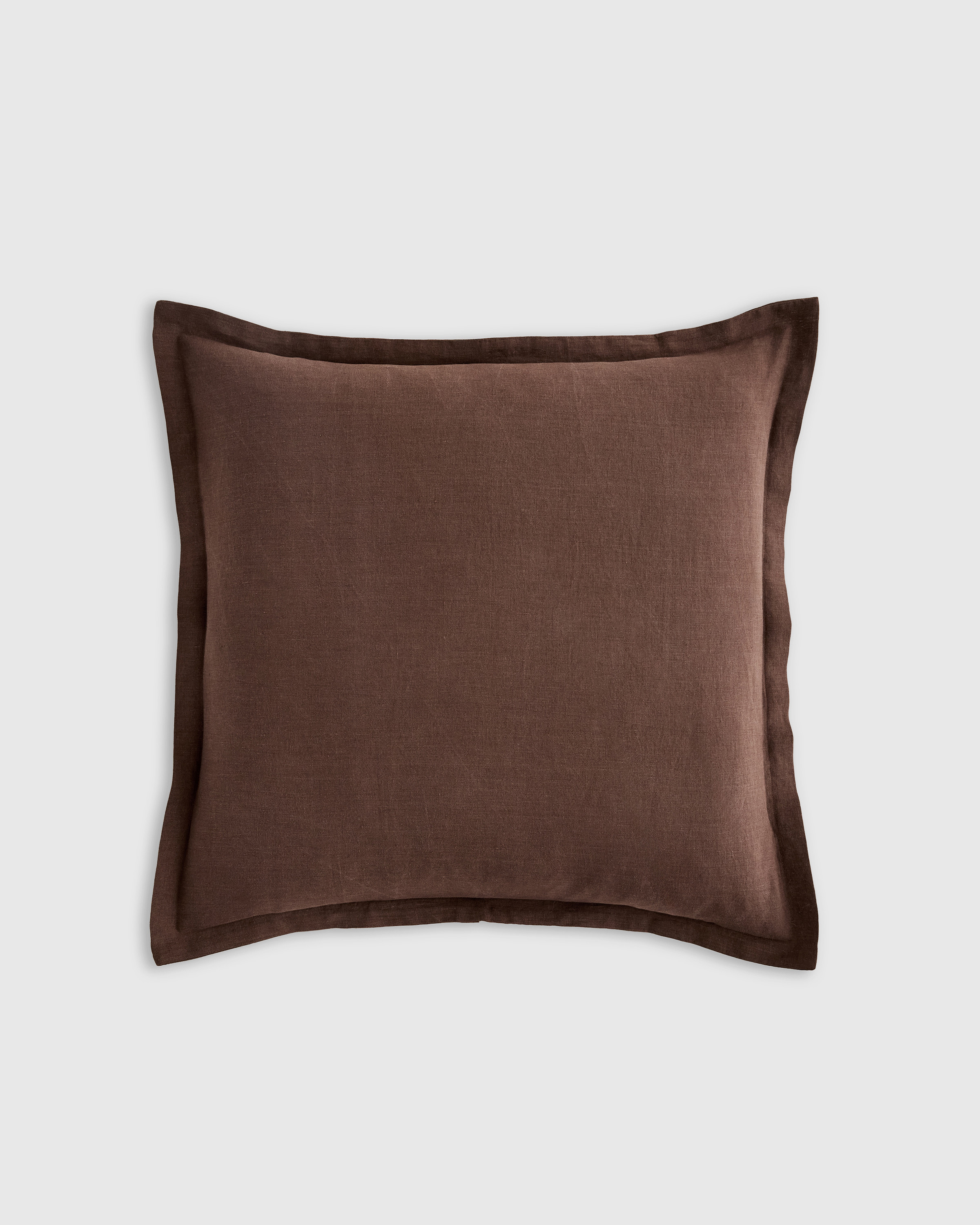 Quince | European Linen Euro Sham in Espresso, Size Euro | Quince