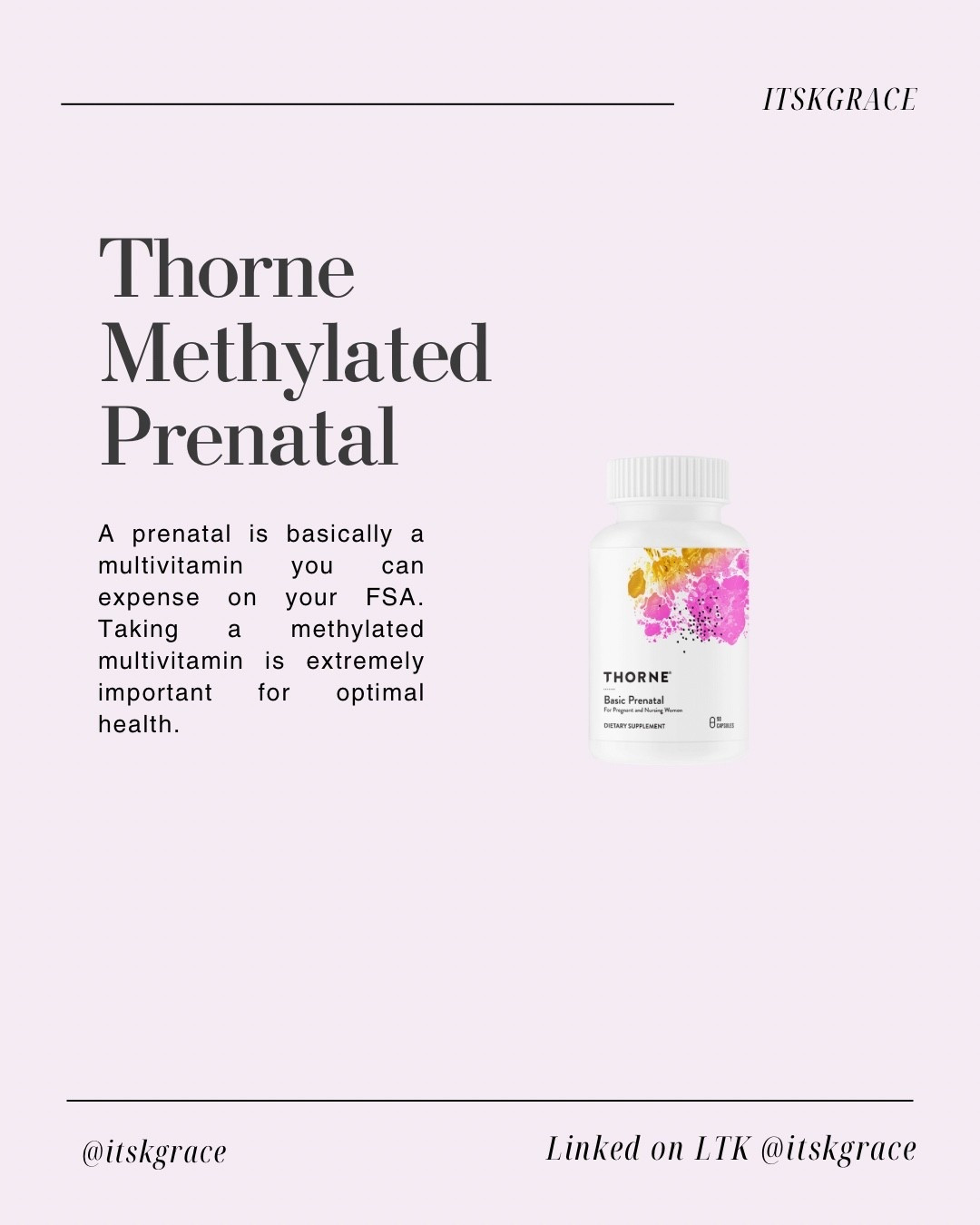 The methylated multivitamin you can use your FSA to pay for!! Love this high quality supplement from Thorne. 

#LTKBaby #LTKHome