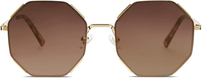 SOJOS Sunglasses for Women Men Classic Retro Polygon Shades UV400 | Amazon (US)