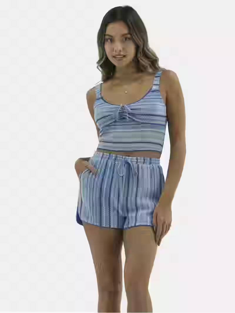 No Boundaries Knit Tank Top and Shorts Set, 2-Piece, Women's - Walmart.com | Walmart (US)