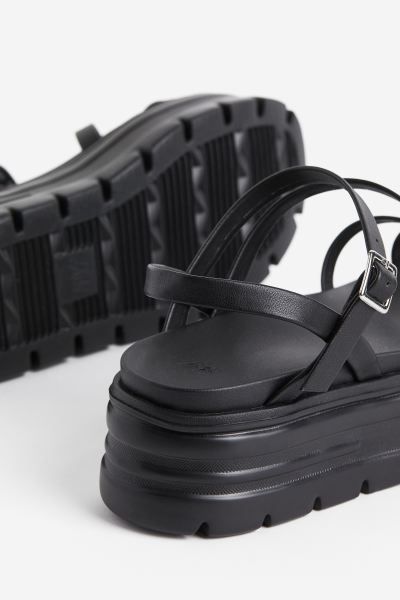 Chunky Platform Sandals - Black - Ladies | H&M US | H&M (US + CA)
