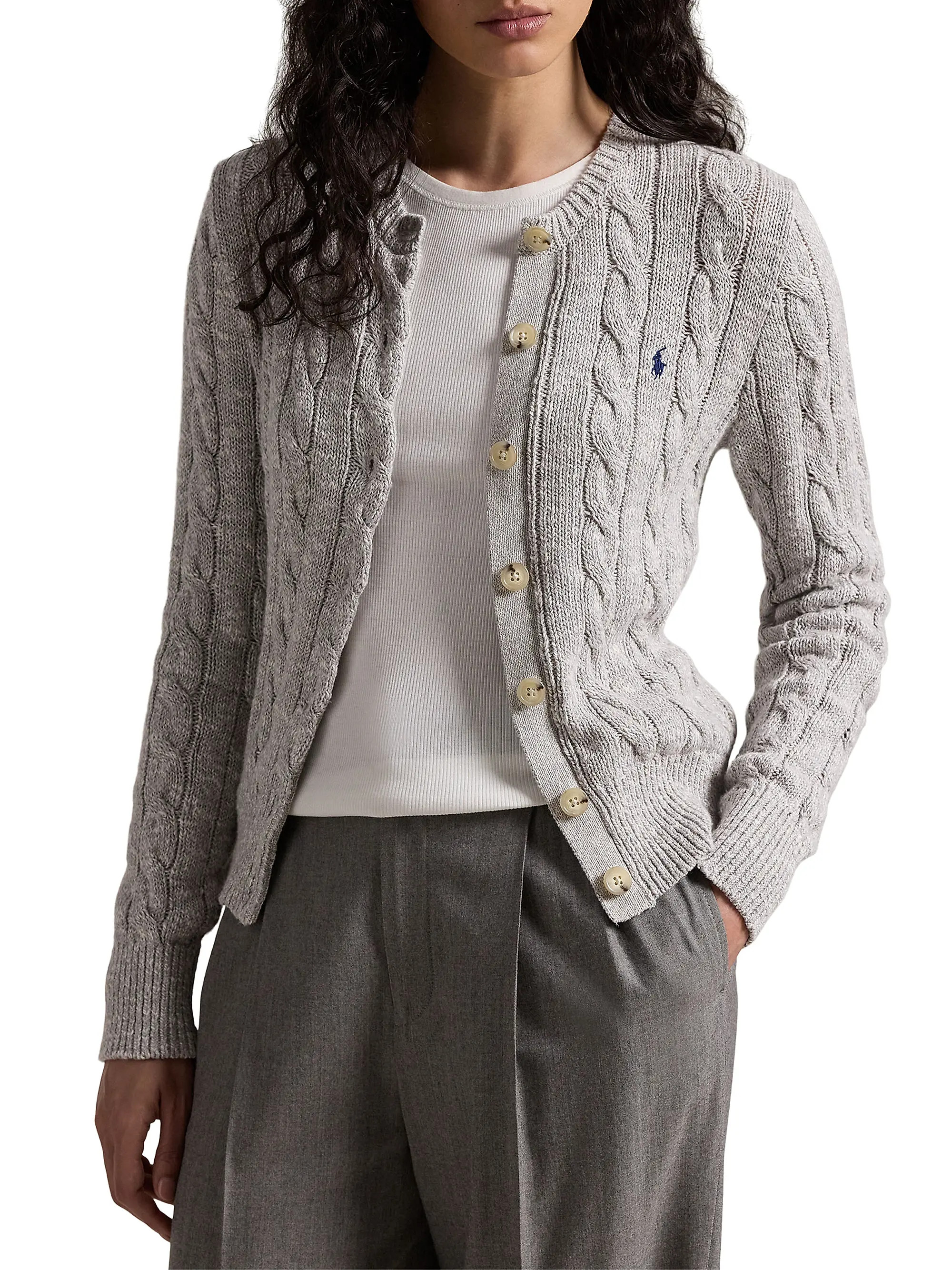 Ragg Cable-Knit Cotton Cardigan | Saks Fifth Avenue