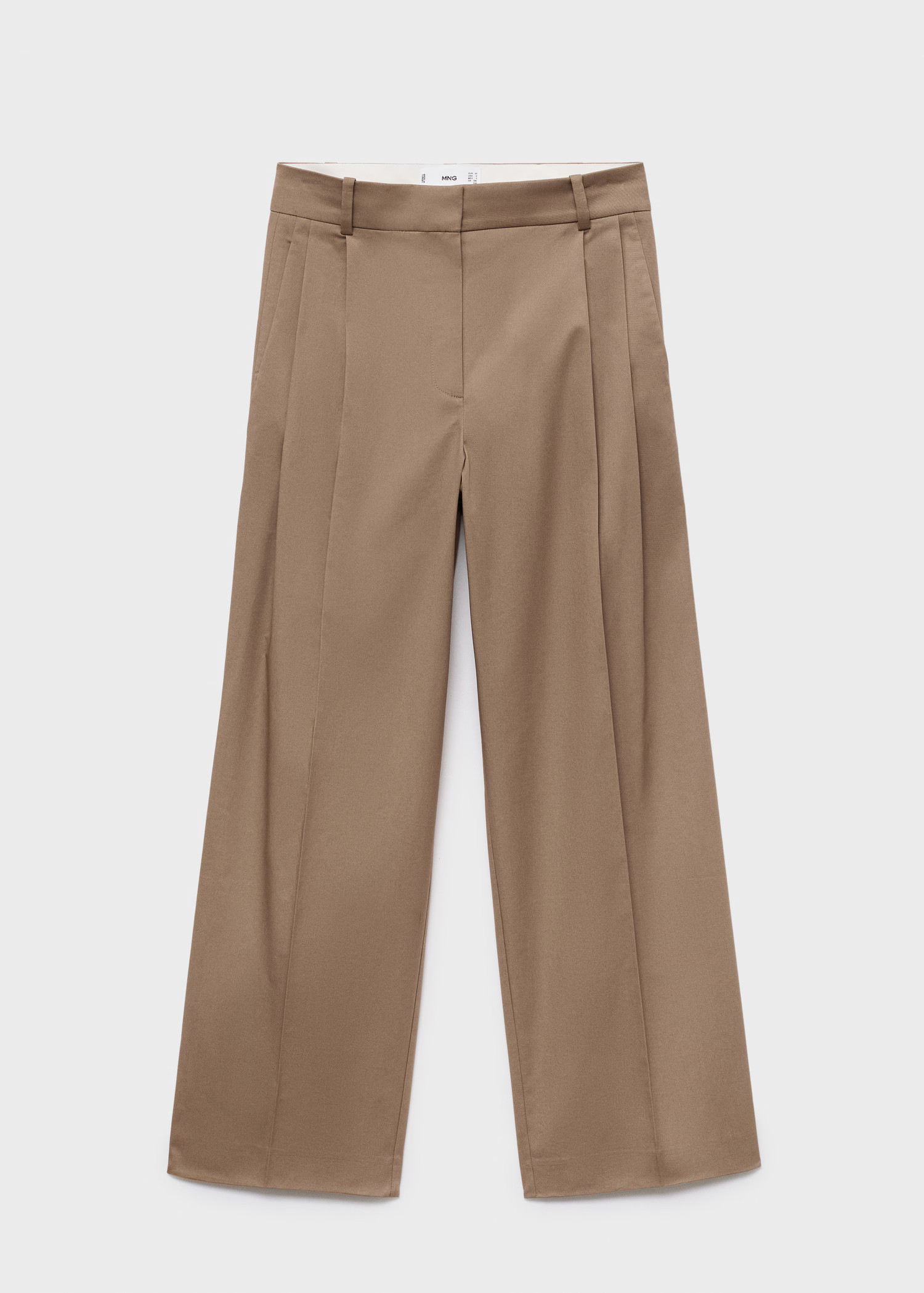 Straight cotton trousers with pleats - Women | MANGO United Kingdom | MANGO (UK)