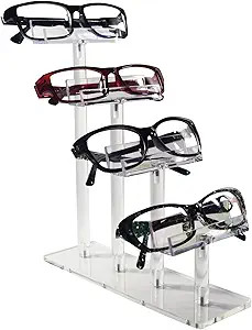 Mooca 4 Tier Acrylic Eyeglasses Frame Stand, Sunglasses Rack, Sunglasses Stand Acrylic Sunglasses... | Amazon (US)