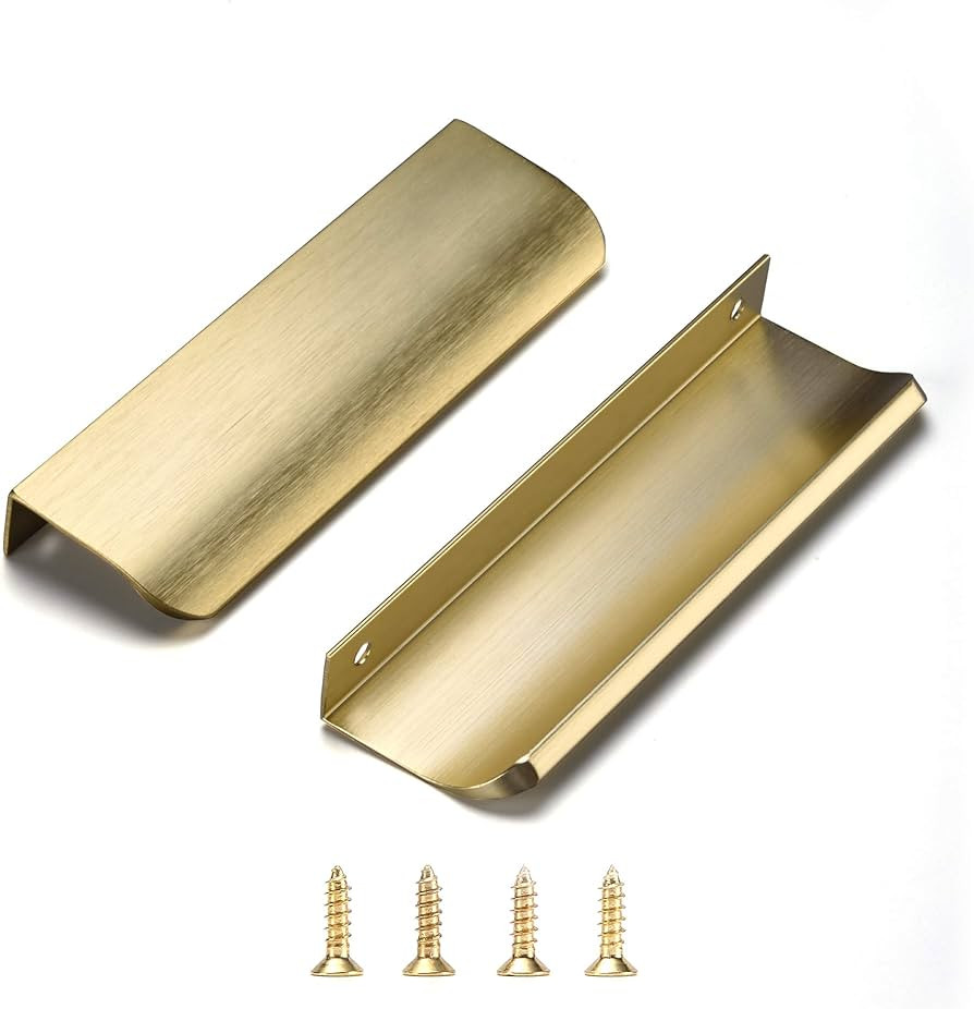 Satanga Edge Finger Tab Pull for Cabinets Hardware Closet Pulls Square Bar Pulls Drawer Pulls 5Pa... | Amazon (US)