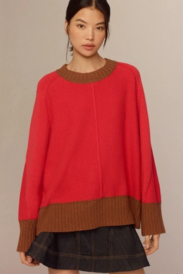 The Chandler Crew-Neck Relaxed Pullover Sweater | Anthropologie (US)