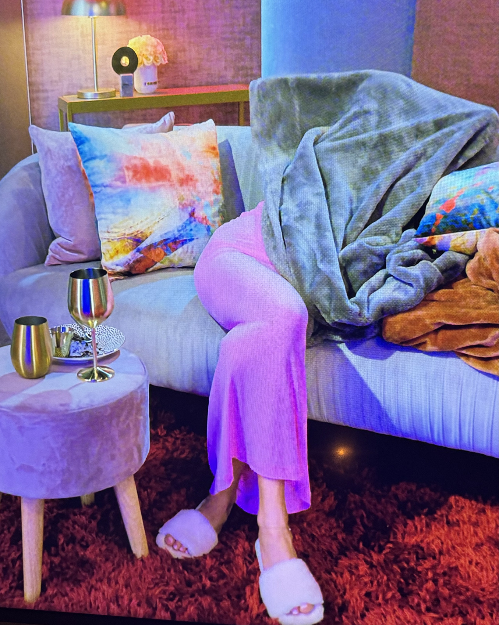 My pink tank top dress 💕 mine is from Skims which I linked, but I also have an Amazon dupe that is the same quality, but the color is a little different. I have also included versions of my slippers because mine are sold out.  & for fun some gold cups! 🥂