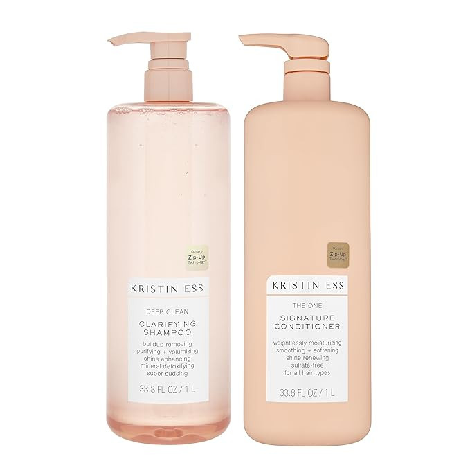 Kristin Ess Hair Deep Clean Clarifying Shampoo + Signature Conditioner Set for Build Up, Dirt and... | Amazon (US)