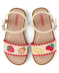 Girls Embroidered Fruit Sandals - Amalfi Coast - MULTI | Gymboree | Gymboree