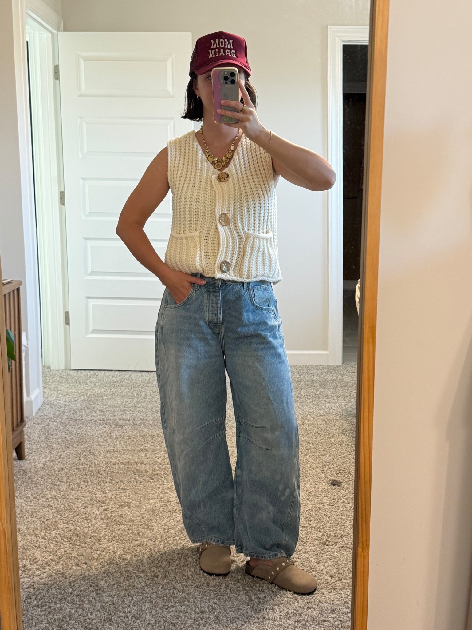 Hat is from Livs Thread Co! Barrel jeans outfit idea 

#LTKSeasonal