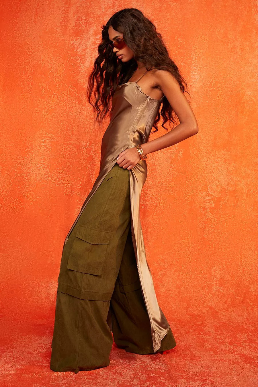 Wide Leg Woven Cargo Pants | Boohoo.com (US & CA)