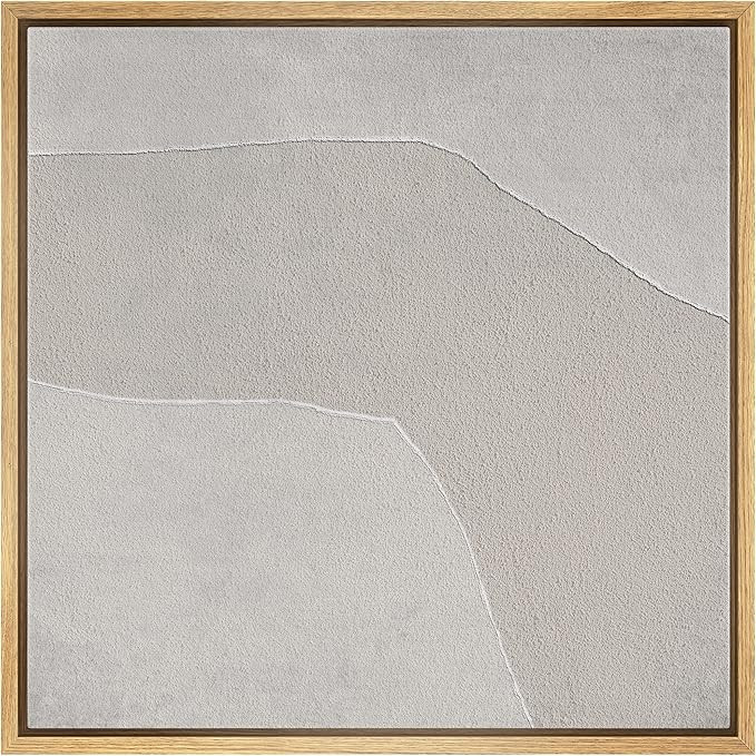 SIGNWIN Framed Canvas Print Wall Art Geometric Gray Duotone Color Field Abstract Shapes Illustrat... | Amazon (US)