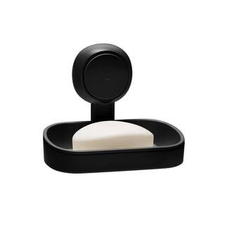 Bath Bliss Gel Suction Soap Dish in Matte black 26753-MATTEBLACK - The Home Depot | The Home Depot
