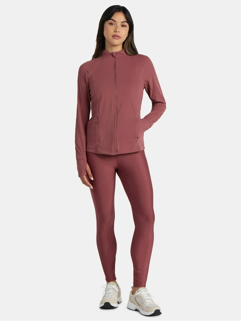 Avia Women's and Women's Plus SoftSculpt Zip Up Active Jacket, Sizes XS-4X | Walmart (US)
