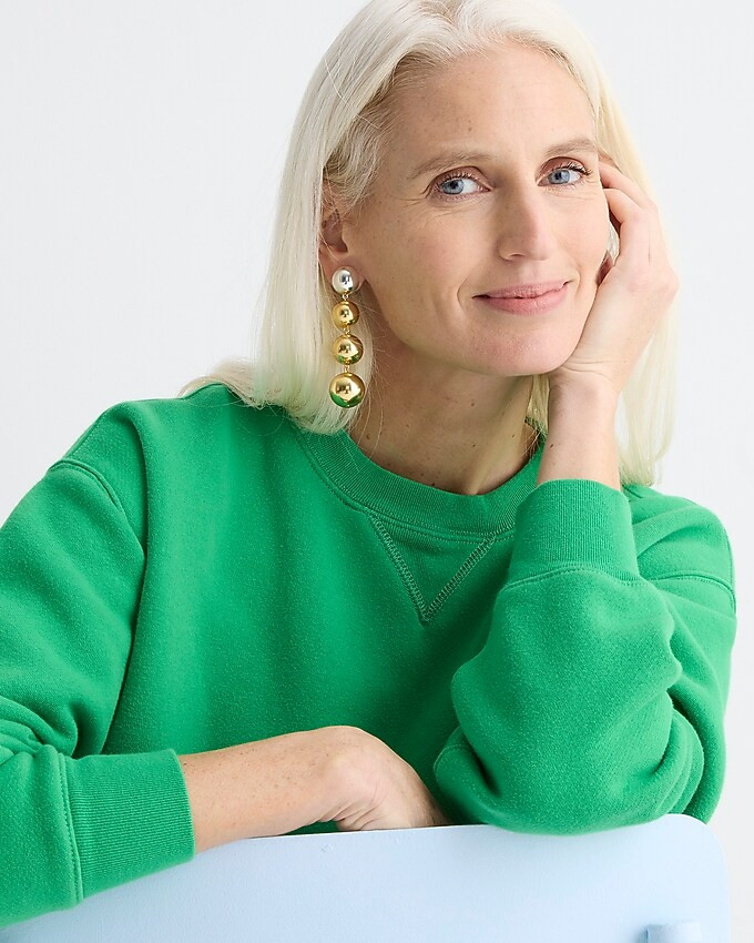 Heritage fleece oversized crewneck sweater | J. Crew US