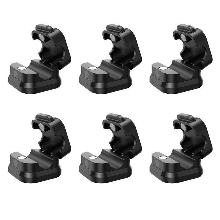 6 Pack Magnetic Cable Clips Organizer Black White Hands Free Cord Holder for Desk Wall TV Compute... | Walmart (US)