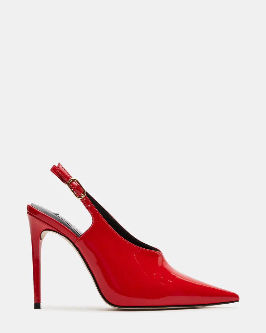 KAYLAN Red Patent Pointed Toe Slingback | Women's Heels | Steve Madden (US)