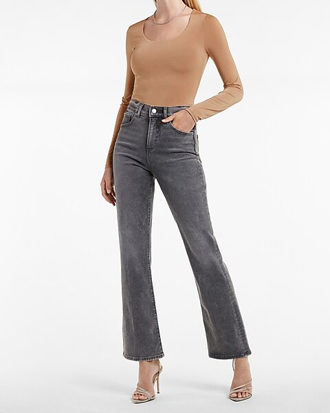 Body Contour Compression Silky Scoop Neck Thong Bodysuit | Express