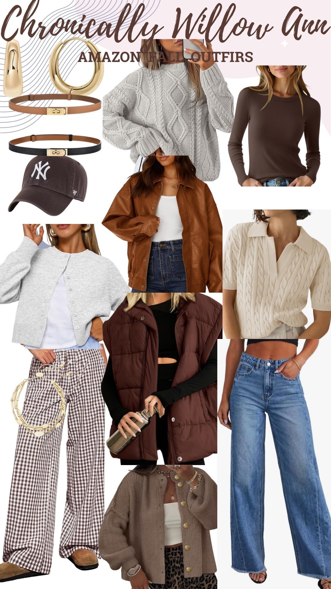 This fall season is the cutest and these are mostly Amazon finds. The goal seems to be comfy chic, layers, and girly. I love it. Layer leather jackets, boxer pants. Short button up cardigans, sweaters, and all the accessories, belts, hats, purses, keychains, or charms on the purse, jewelry, and more im probably forgetting, I usually size up for a lot of fall tops because the fit is naturally supposed to be bigger! What is your fave piece?

#LTKStyleTip #LTKootd #LTKSeasonal