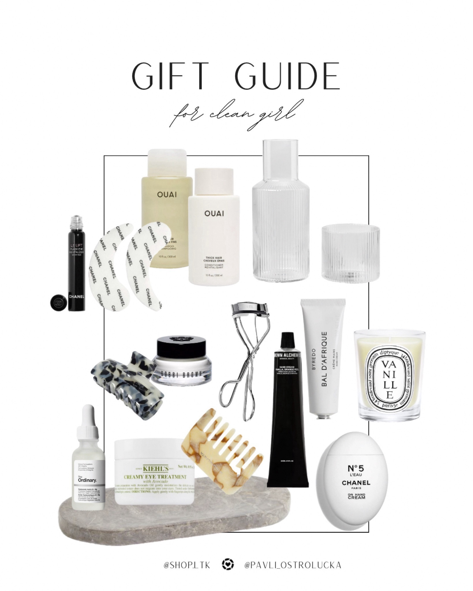 Christmas gift guide for clean girl 🤍 

Beauty products, that girl aesthetic, kiehl’s, Chanel, oui, hair care products, skincare, clean cosmetics

#LTKstyletip #LTKGiftGuide #LTKbeauty