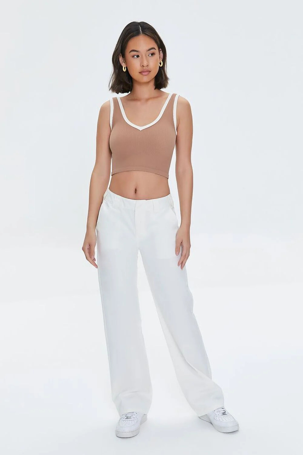 Straight-Leg Twill Pants | Forever 21 (US)
