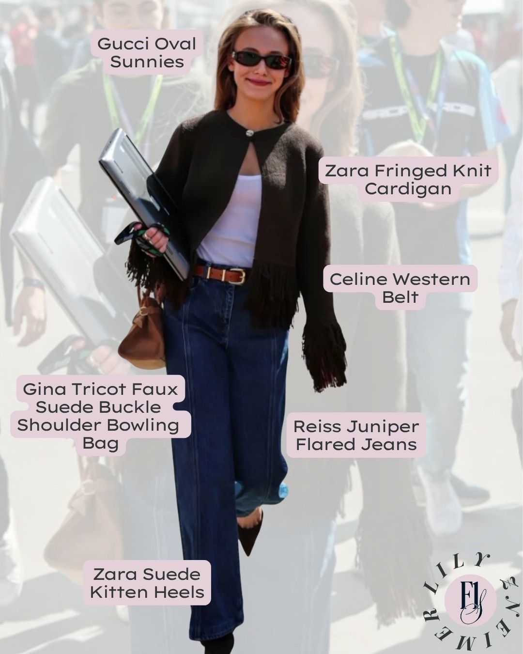 Lily Zneimer kept things practical and polished at the Mexican GP in Reiss flare jeans and a fringed Zara cardigan, laptop in hand and ready for race weekend. 

#LilyZneimer #OscarPiastri #MexicanGP #F1Styled #Reiss #Zara #F1WAGStyle #WAGStyle #f1wag #f1wagfashion #TracksideStyle #PaddockFashion #F1Weekend #MexicoCityStyle