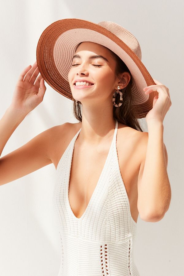 Colorblocked Straw Rancher Hat | Urban Outfitters (US and RoW)