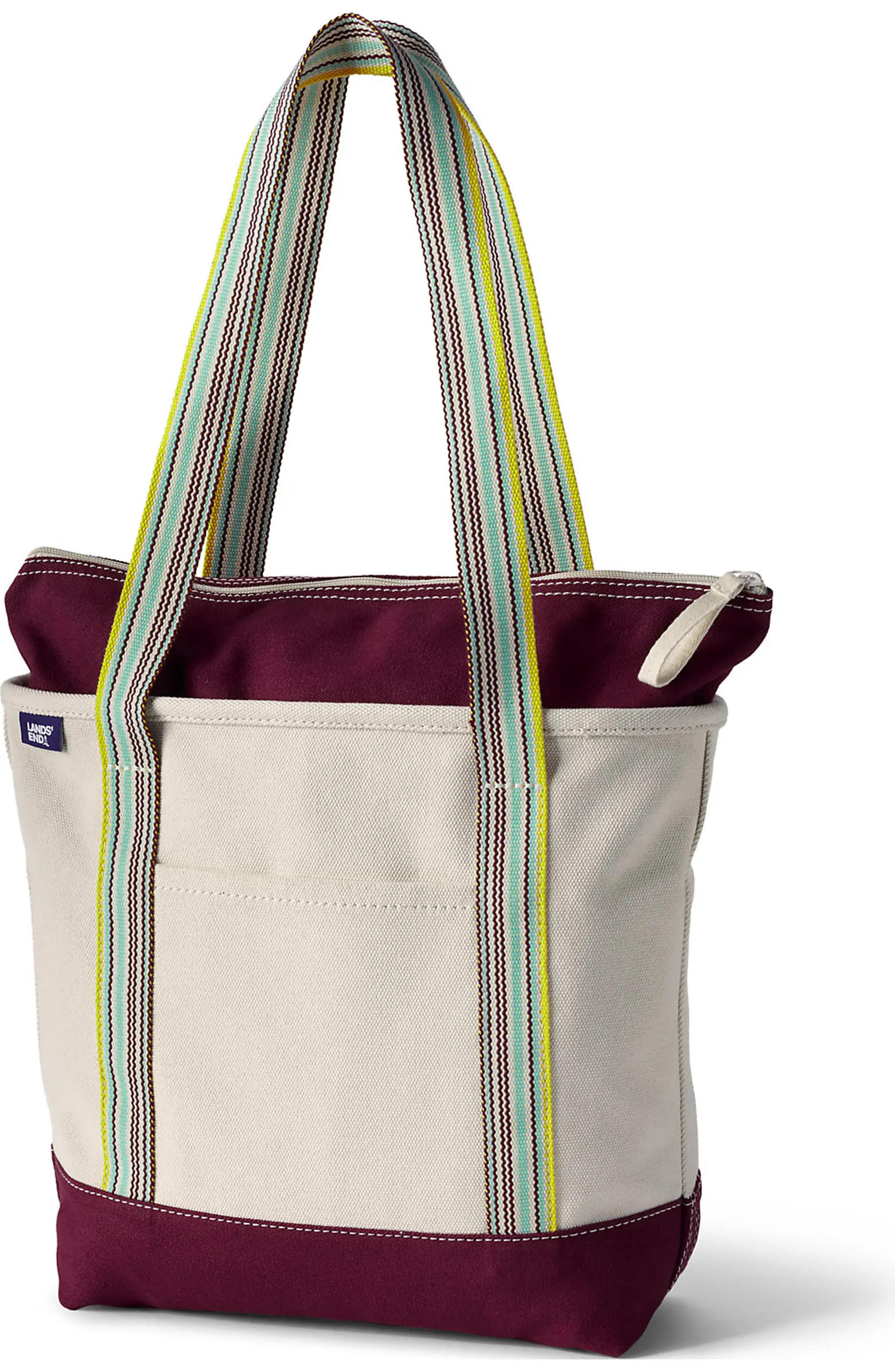 Zip Top Long Handle Canvas Tote Bag | Nordstrom