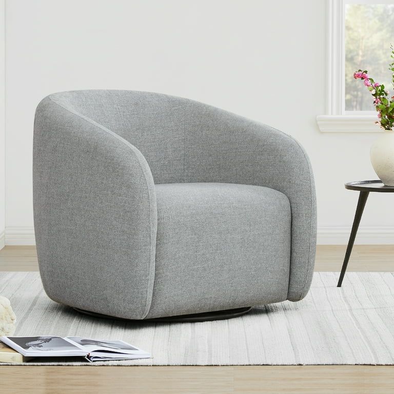 CHITA Swivel Accent Chairs, Modern Upholstered Fabric Arm Chair for Living Room Bedroom, Gray | Walmart (US)