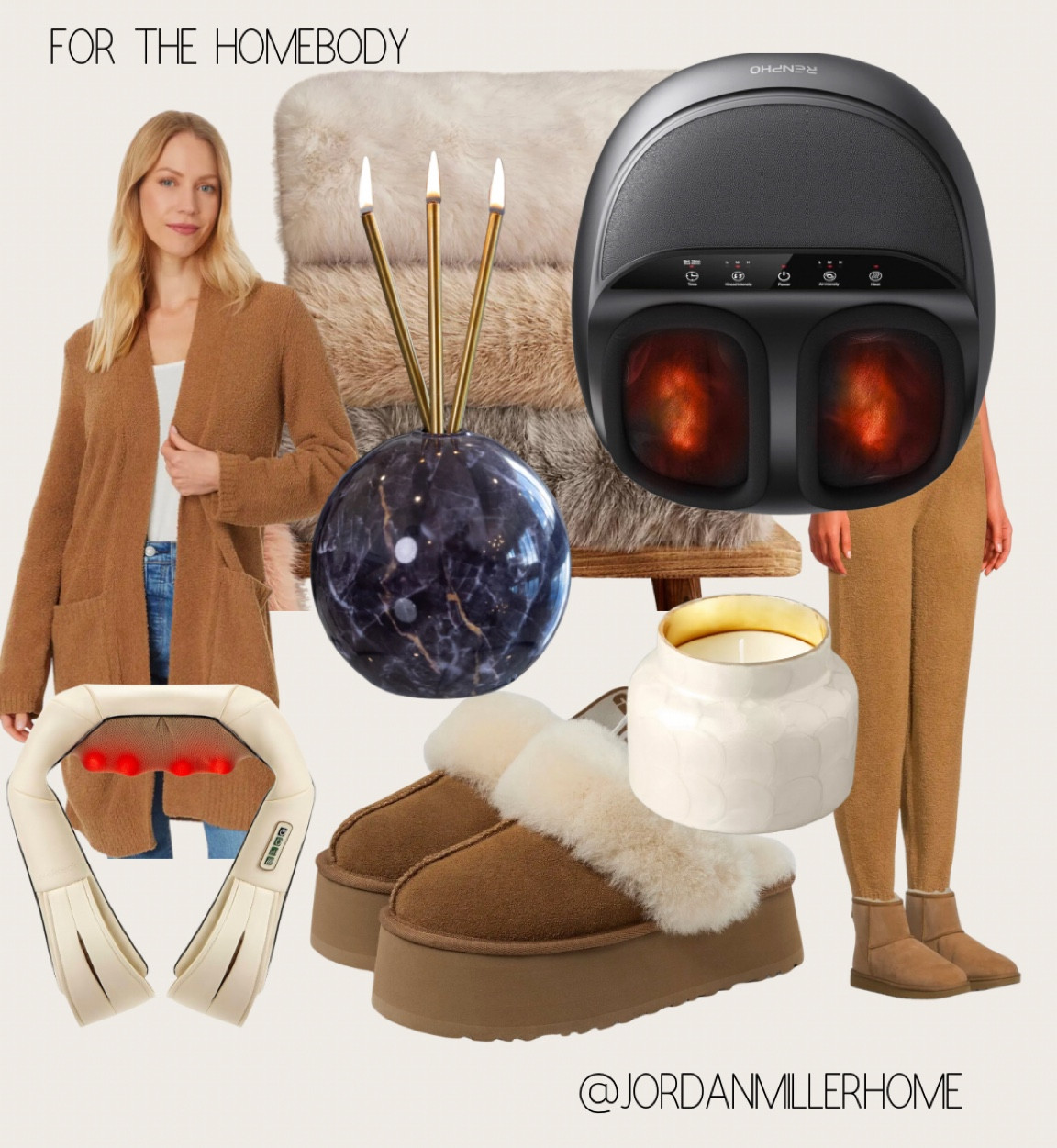 Gifts ideas for the homebody! 

Cozy matching lounge set, slippers, massage, everlasting candle, soft blankett

#LTKStyleTip #LTKGiftGuide #LTKHoliday