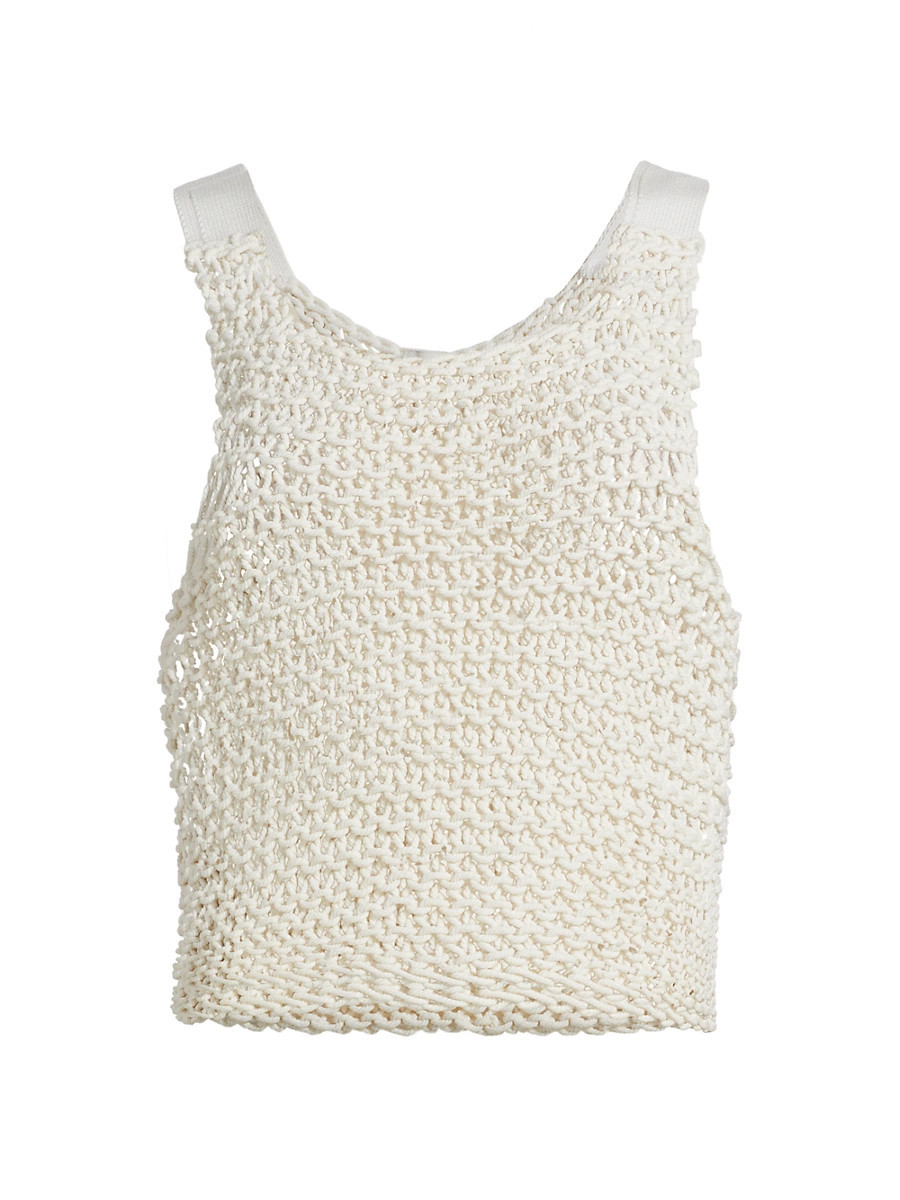 Women's Illuminate Hand Knit Tank Top - Ivory - Size 4 | Saks Fifth Avenue