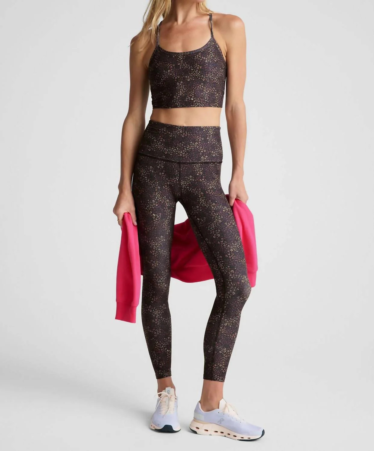 Softmark Slim Cropped Tank Top In Ditsy Leopard | Shop Simon
