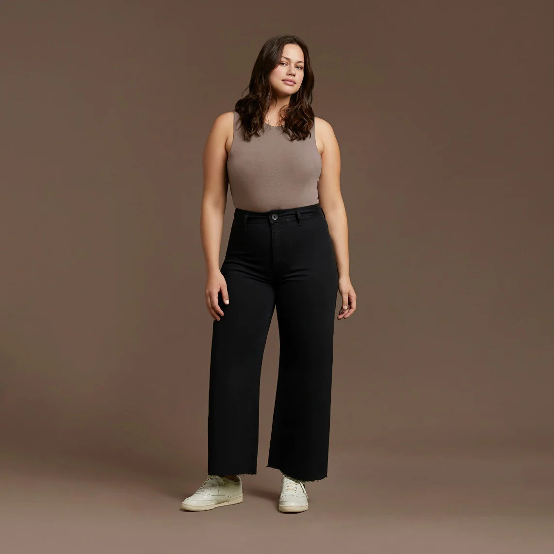 Women's Classic Crew Tank Bodysuit - Mocha - nuuds | nuuds