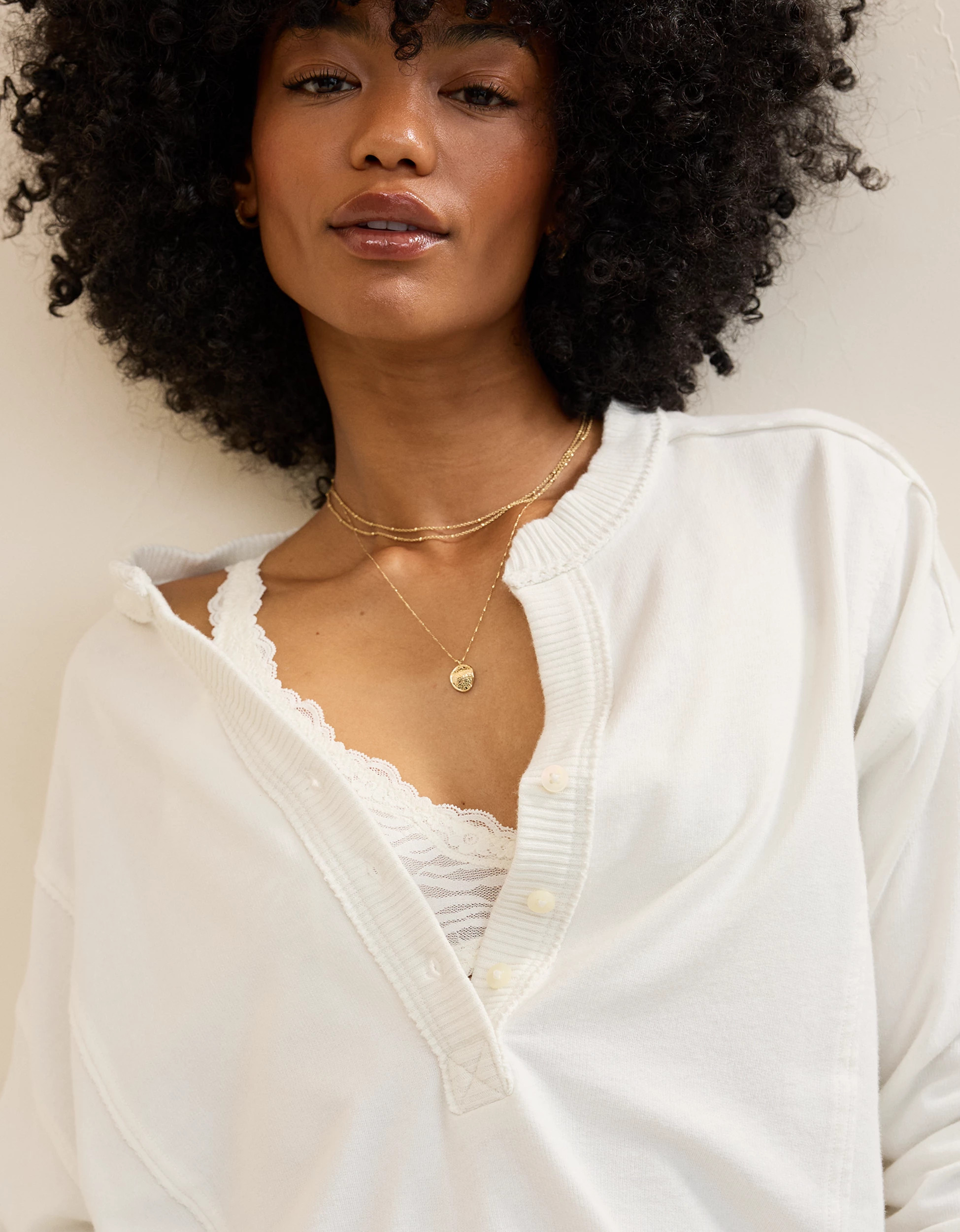 Aerie Poolside Terry Henley Sweatshirt | Aerie