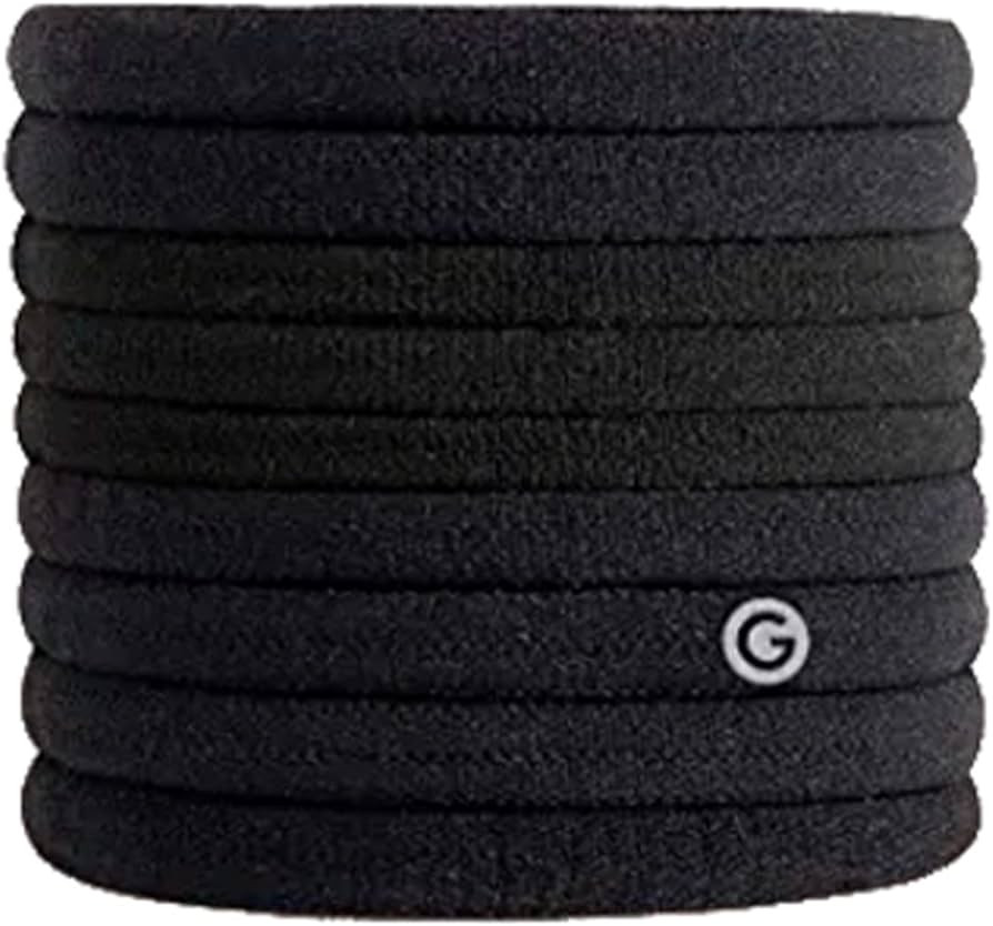 Gimme Beauty - Fine Hair Ties - Black Onyx - Seamless, No Break Microfiber Elastic Hair Ties - Fi... | Amazon (US)