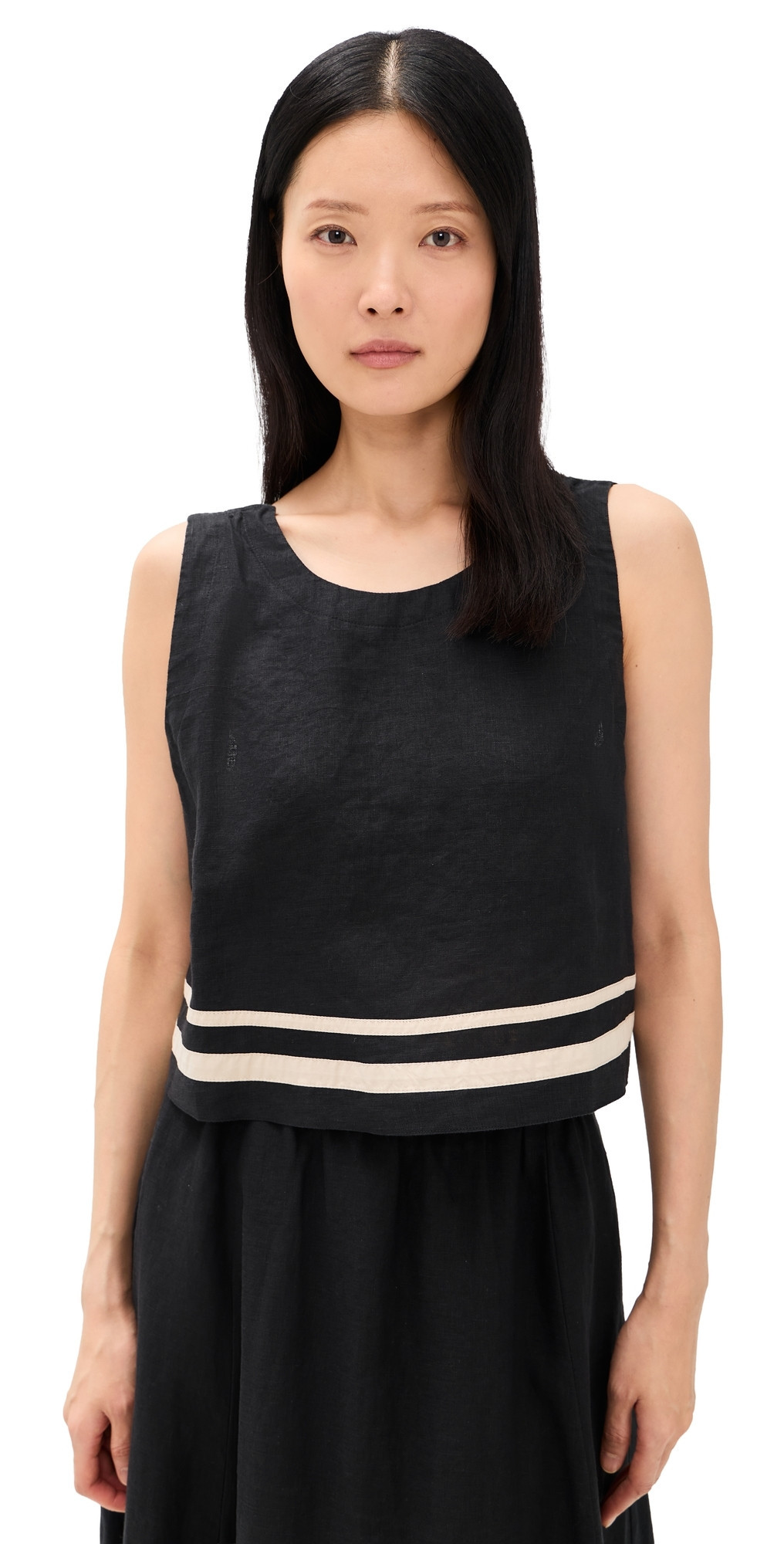 XIRENA Leni Top Black Linen L | Shopbop