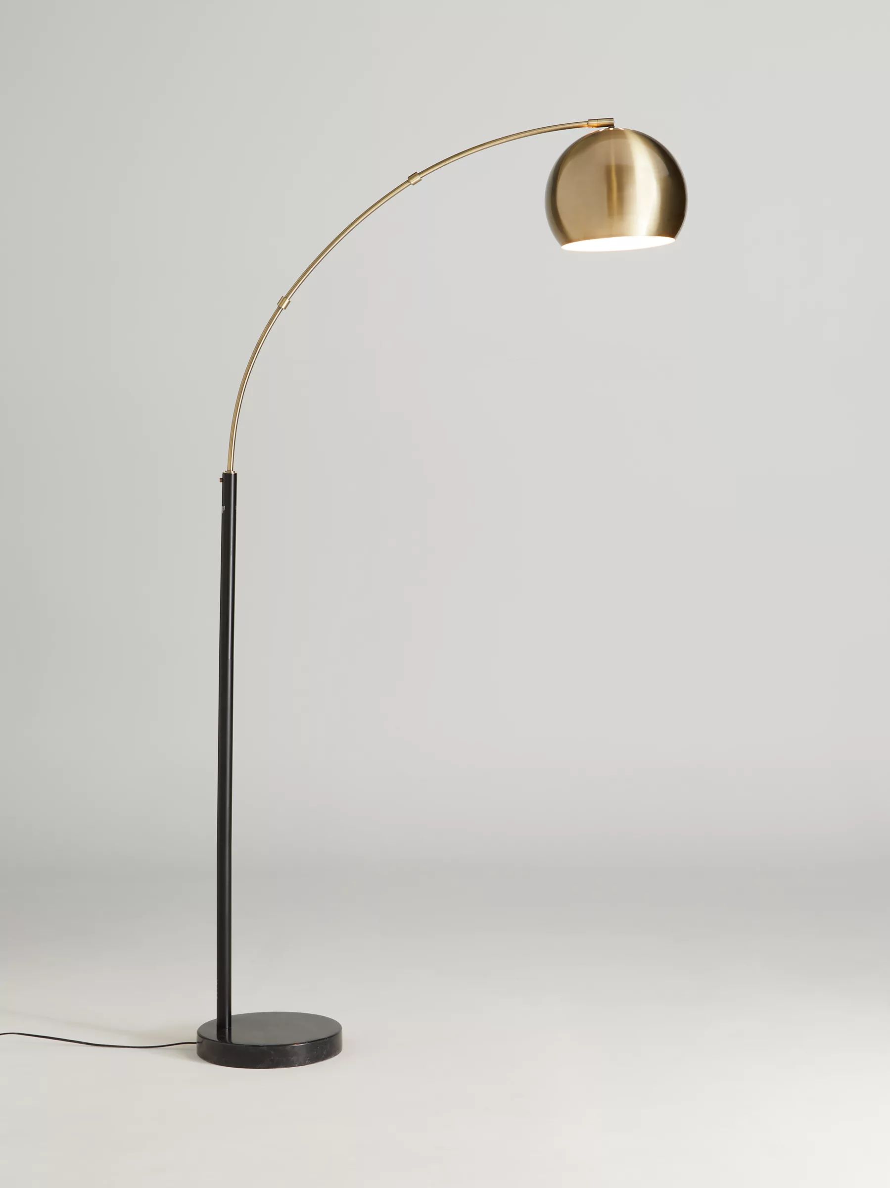 John Lewis Hector Floor Lamp, Antique Brass/Black | John Lewis (UK)