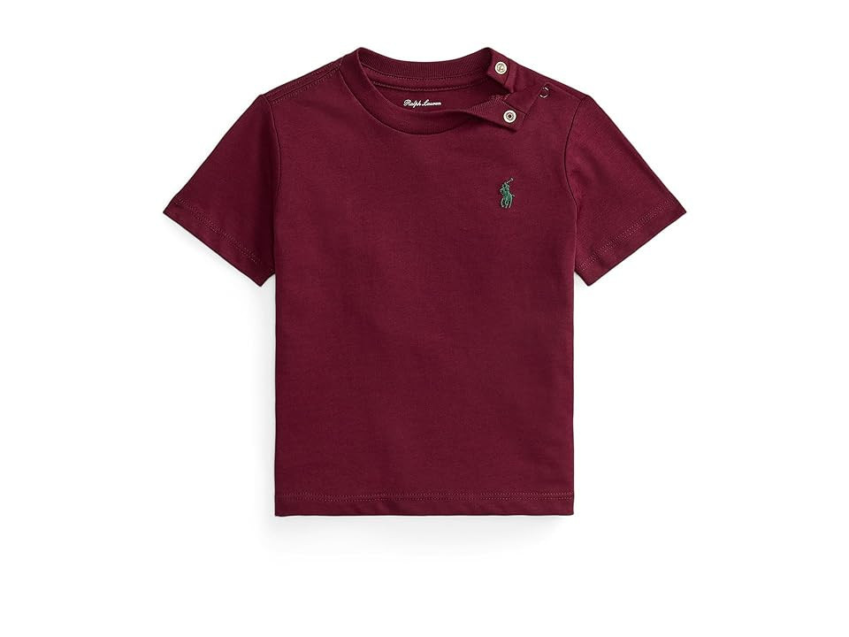 Polo Ralph Lauren Kids Cotton Jersey Crew Neck T-Shirts (Infant/Toddler) Boy's Clothing Classic Wine : 12 Months | Zappos