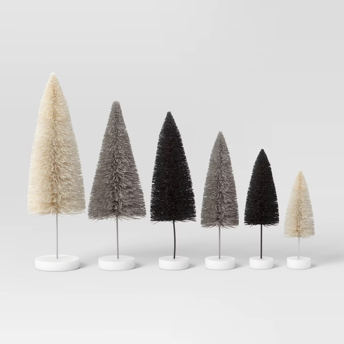 6pc Sisal Christmas Bottle Brush Tree Set - Wondershop™ | Target