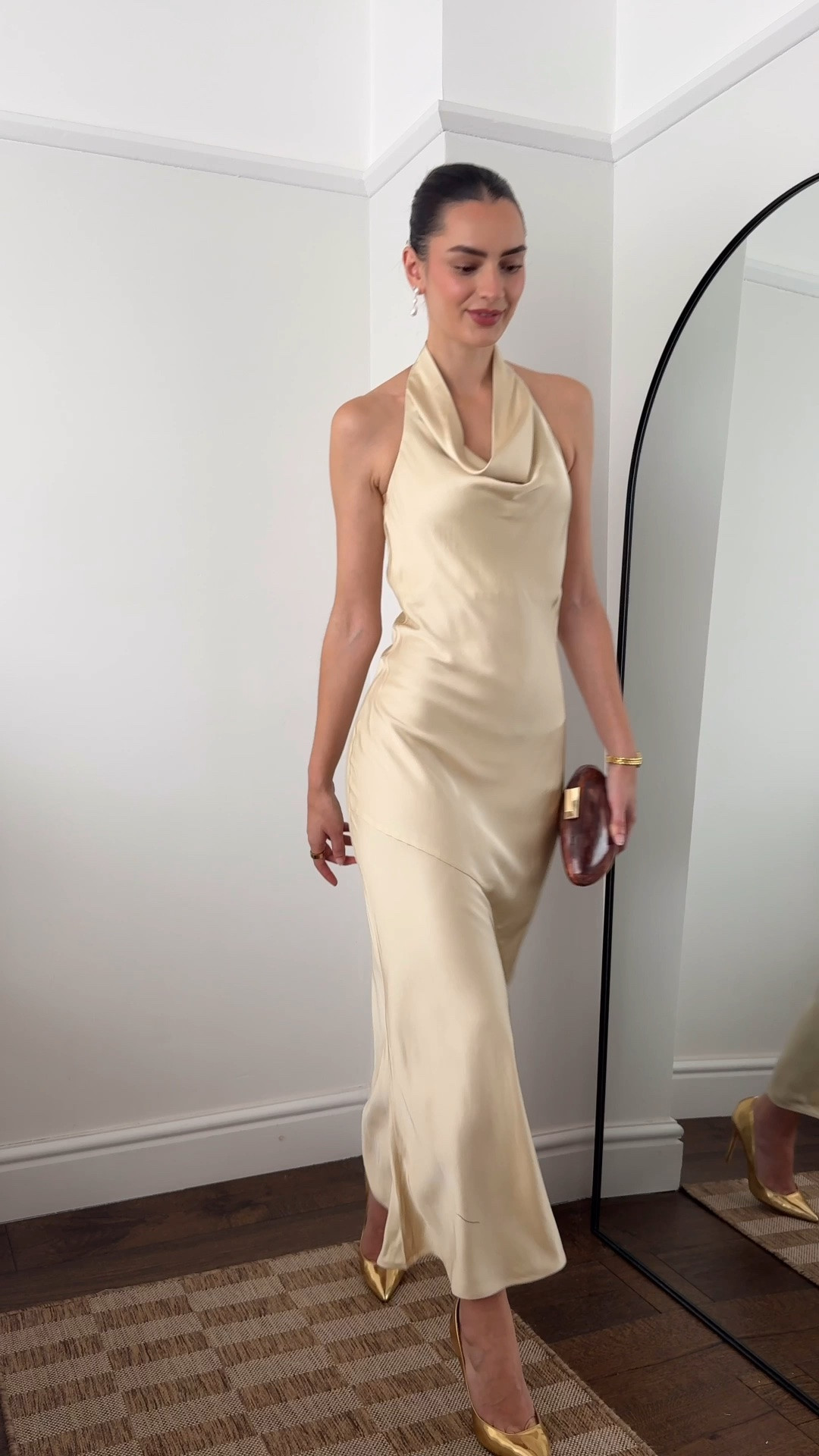 Wedding guest dresses inspo part 3! Yellow is trending this year so I couldn’t resist sharing this gorgeous champagne dress, styled here with gold and brown accessories for an elevated look ✨

#LTKsummer #LTKwedding