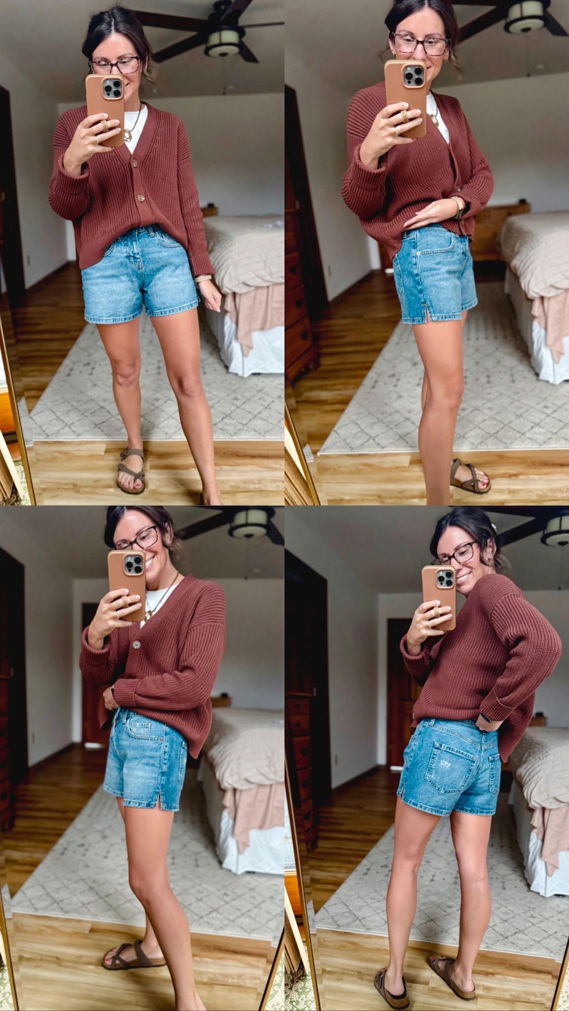 Front, side, and back!

Wearing 00 in the medium wash in these denim shorts. The only 4” inseam shorts I’ve found that I like! 99% cotton so not a ton of stretch at all— definitely size up if you want a looser fit! 




#LTKgrwm #LTKTravel #LTKPetite