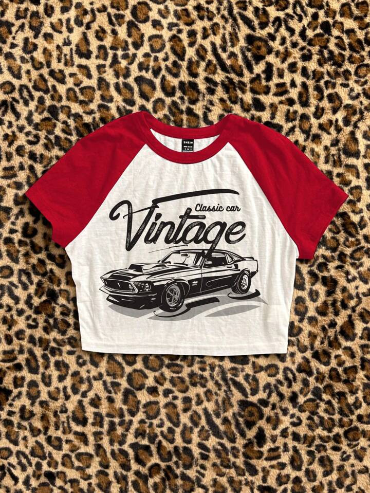 Vintage car Graphic Tee | SHEIN