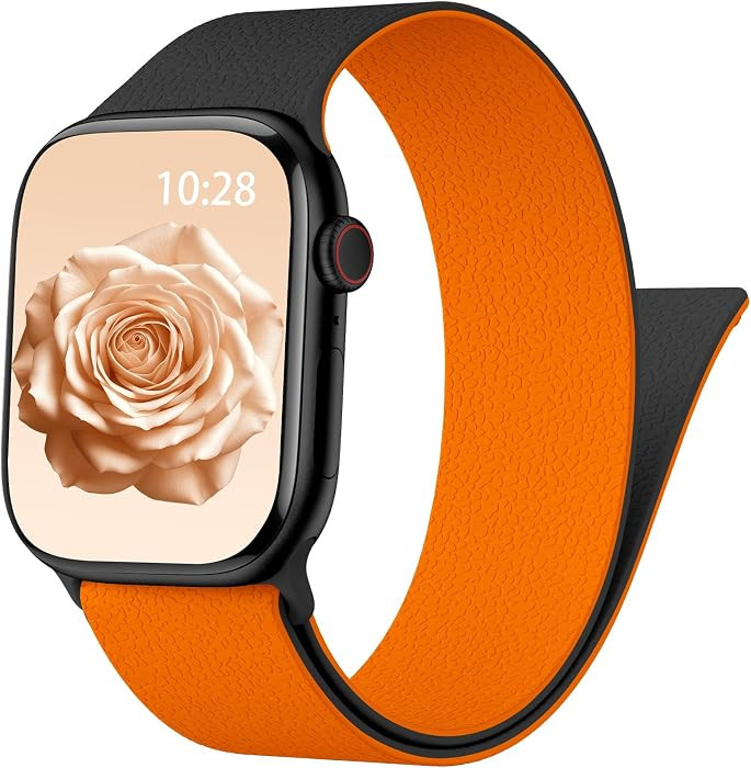 Magnetic Silicone Band for Apple Watch Bands 38mm 40mm 41mm 42mm Women Men | Amazon (US)