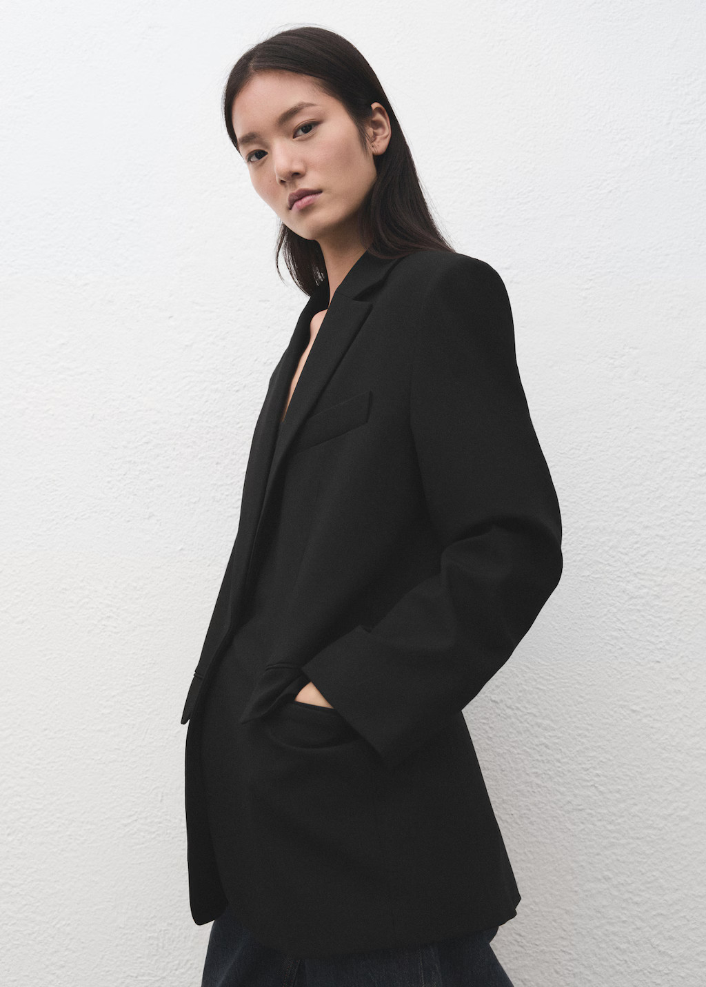 Straight suit jacket with lapel pockets | Mango (US/MX/AU)