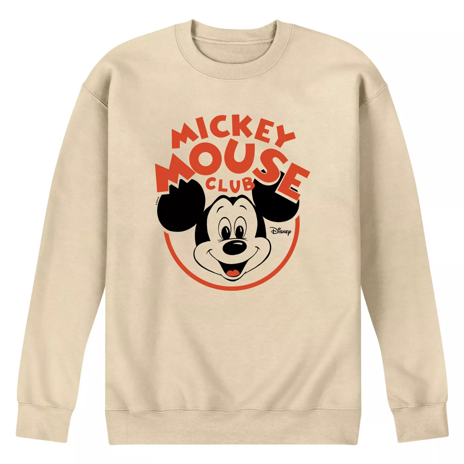Men's Disney's Mickey Mouse Club Vintage Fleece Sweatshirt, Size: XXL, Ivory | Kohl's