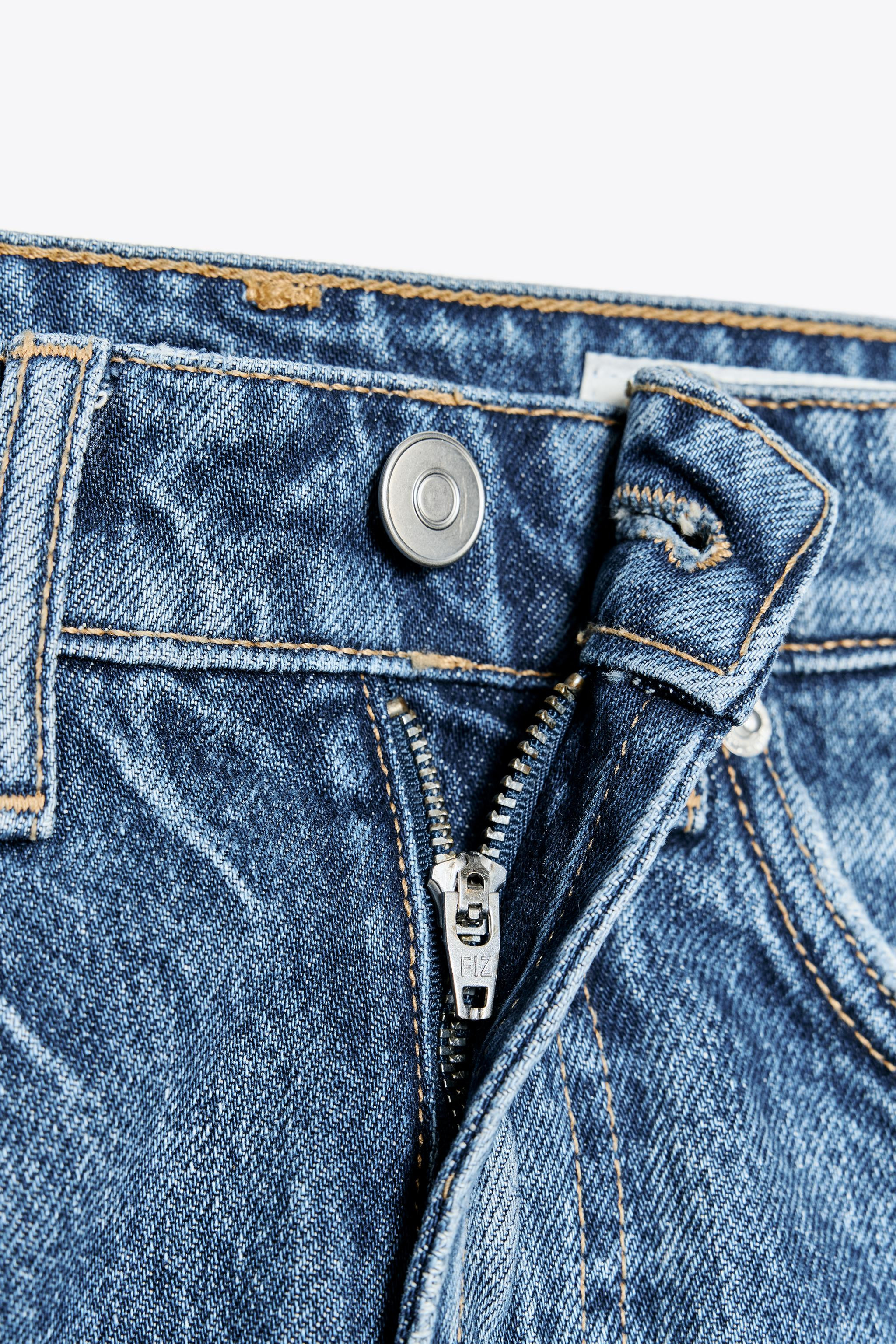 DENIM TRF RIPPED MINI SKIRT | Zara US