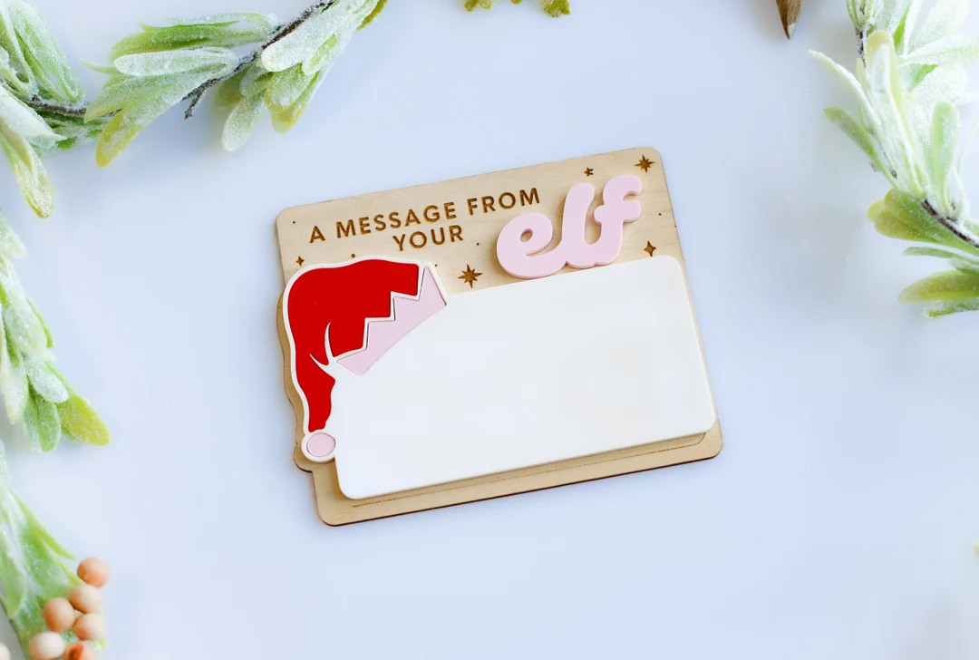 Elf Message Board Pink Elf Message Board Dry Erase Elf - Etsy | Etsy (US)