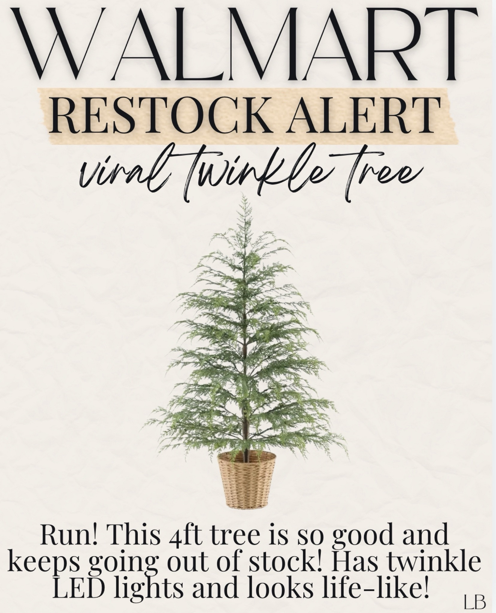 The cutest 4 ft twinkle tree is restocked! 

#LTKStyleTip #LTKSeasonal #LTKHome