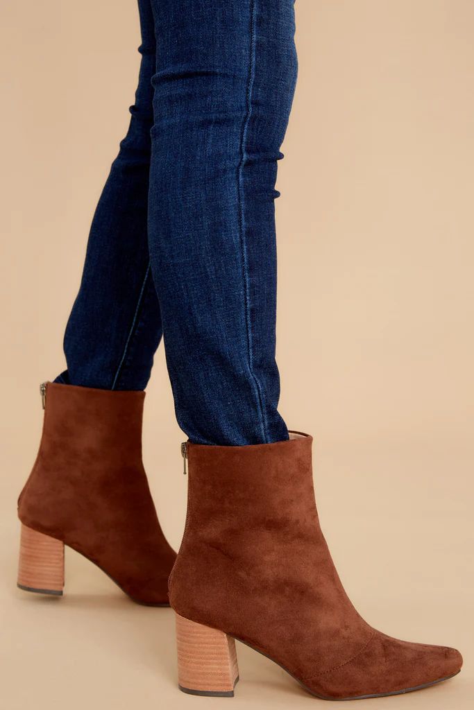 Whisk Me Away Dark Brown Ankle Booties | Red Dress 